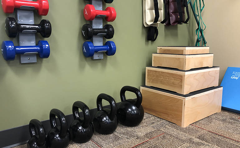 Lynchburg VA Drayer Physical Therapy Clinic Exercise Weights